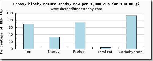 iron and nutritional content in black beans